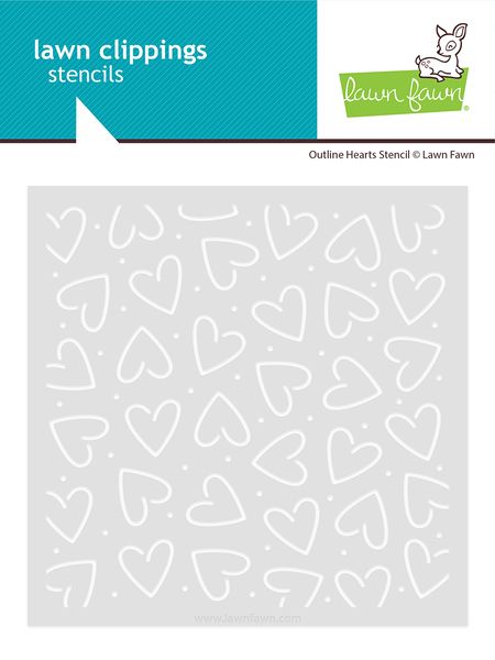 Lawn Fawn Outline Hearts Stencil