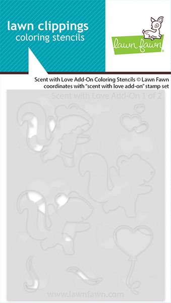 Lawn Fawn Scent With Love Add-On Coloring Stencils