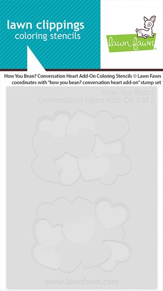 Lawn Fawn How You Bean? Conversation Heart Add-On Coloring Stencils