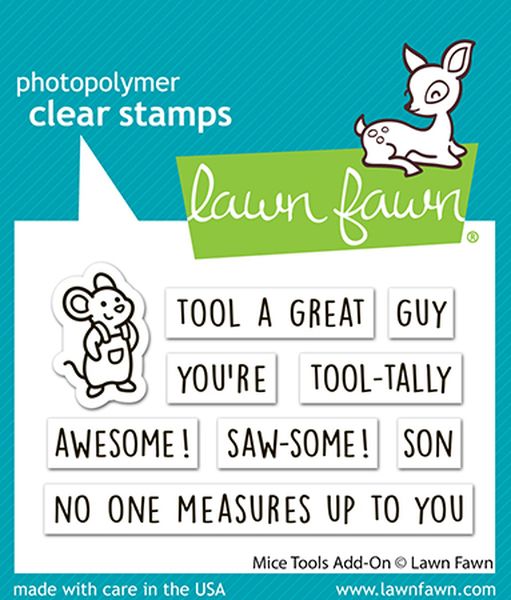 Lawn Fawn Mice Tools Add-On Clear Stamp Set