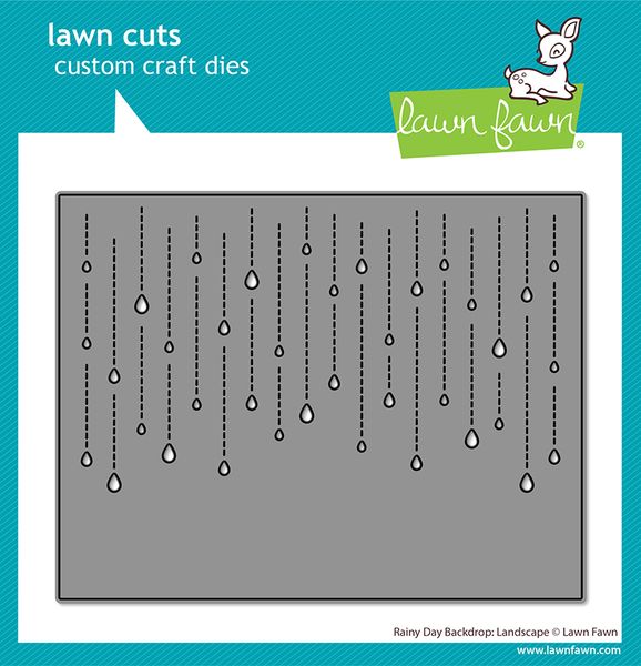 Lawn Fawn Rainy Day Backdrop: Landscape Die