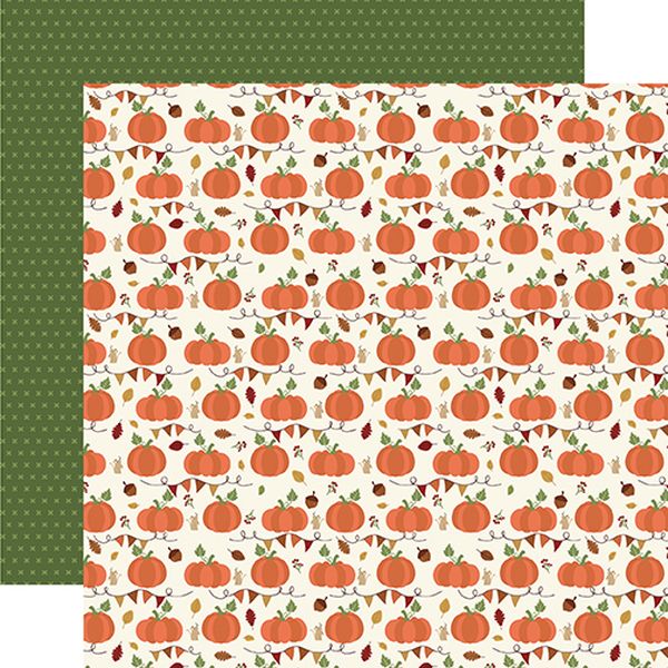 Echo Park I Love Fall: Plump Pumpkins DS Paper (1 Sheet)