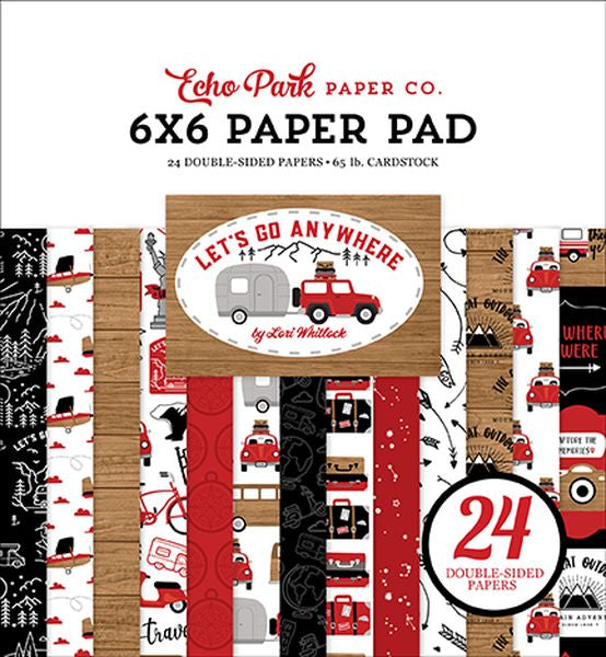 Echo Park Lets Go Anywhere6x6 Paper Pad
