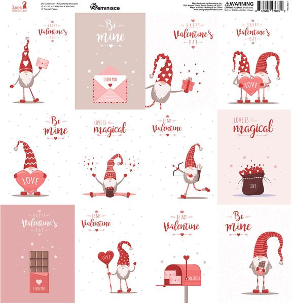 Reminisce Love Gnome Matter What 12x12 Sticker Sheet