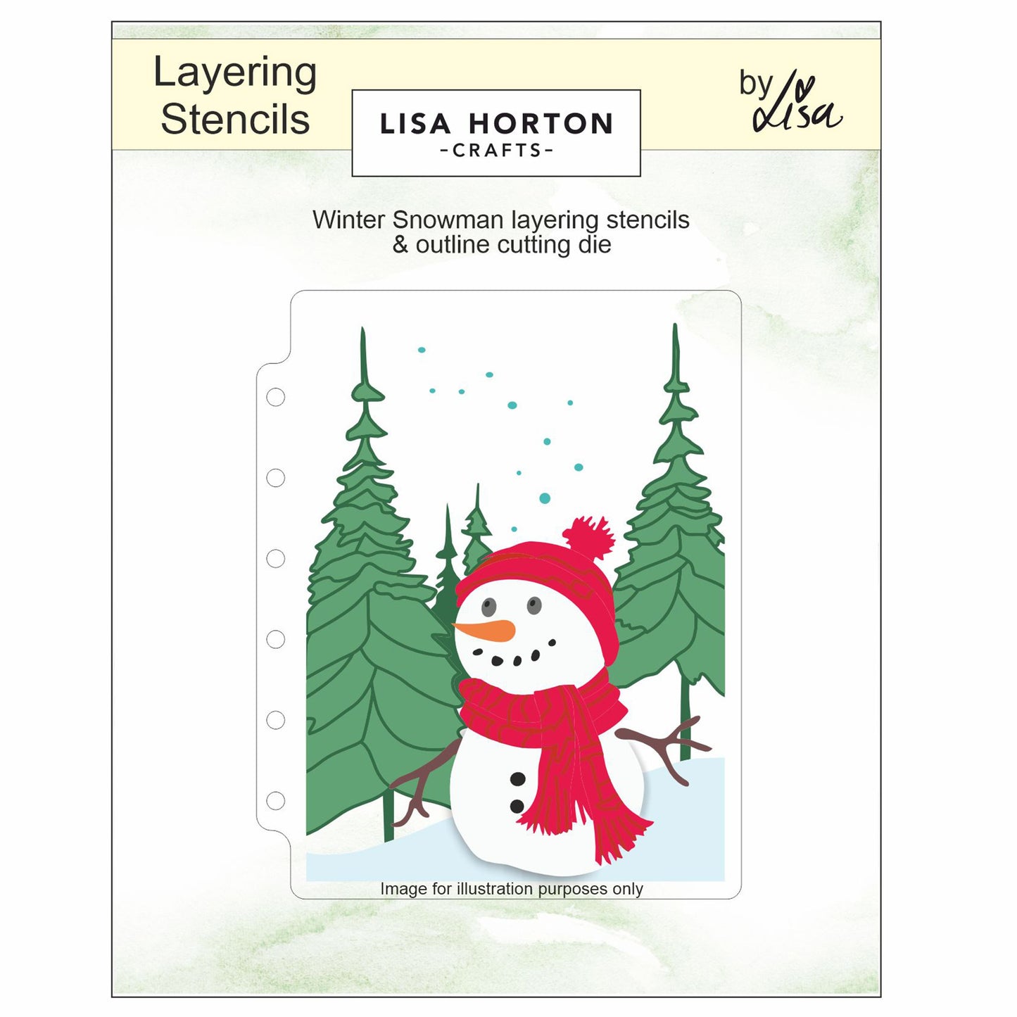 Lisa Horton Crafts Winter Snowman Layering Stencils And Die