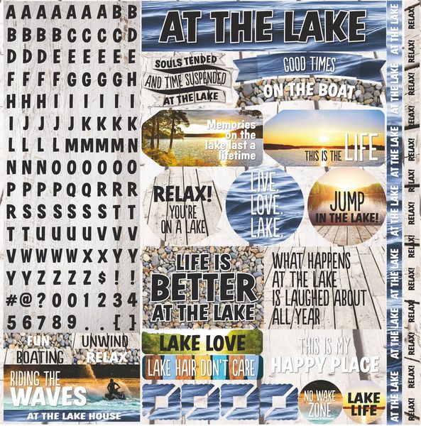 Reminisce Lake Life Alpha Stickers