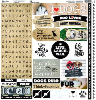Reminisce Love My Dog Alpha Sticker