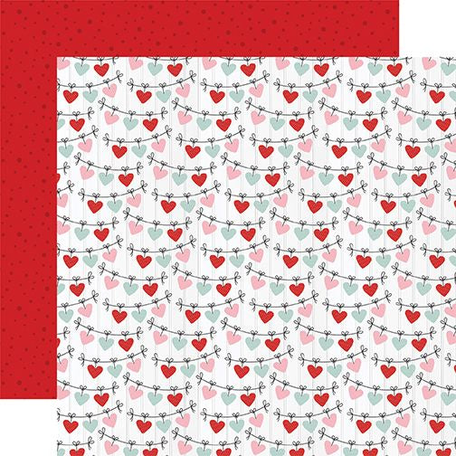 Echo Park Love Notes: Hearts Full of Love DS Paper (1 Sheet)