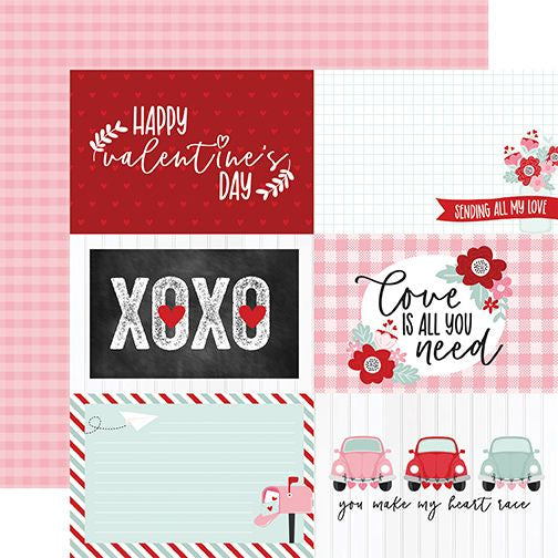 Echo Park Love Notes: 6x4 Journaling Cards DS Paper (1 Sheet)