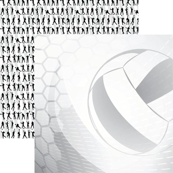 Reminisce Let's Play Volleyball: Volleyball 2 12X12 DS Paper (1 Sheet)