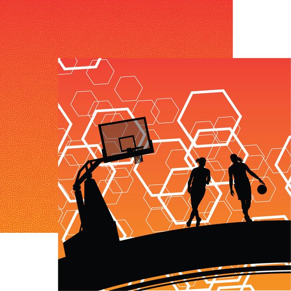 Reminisce Let's Play Women's Basketball: Hoops DS Paper (1 Sheet)