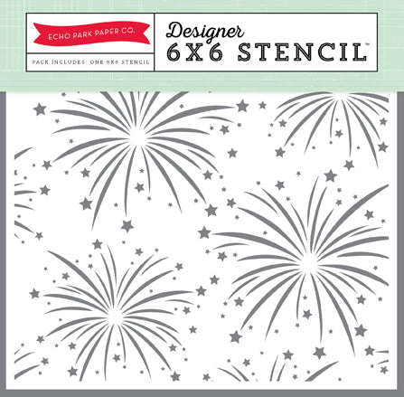 Fireworks 6x6 Stencil Set