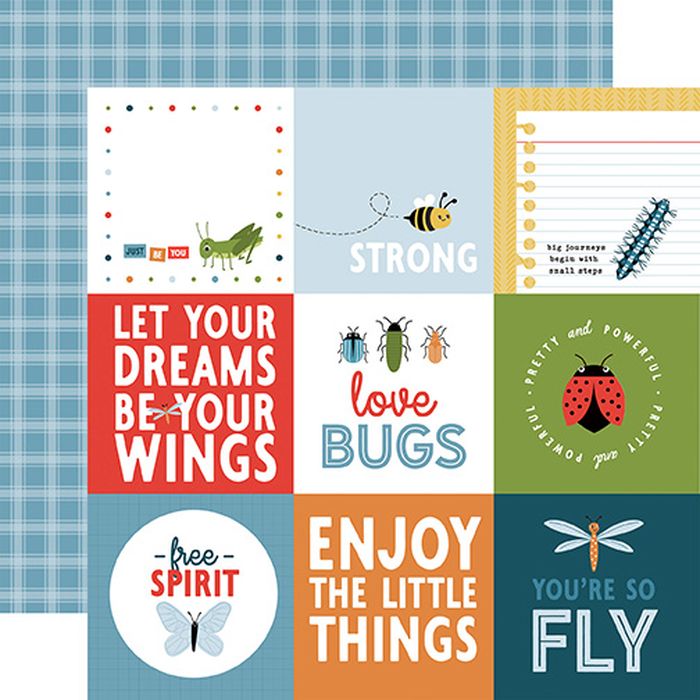 Echo Park - Little Things Mean A Lot 4x4 Journaling Cards 12x12 DS Patterned Paper (1 Sheet)