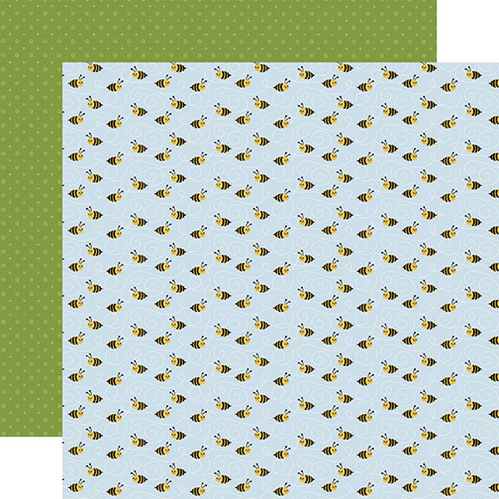 Echo Park - Little Things Mean A Lot Buzzing Bees 12x12 DS Patterned Paper (1 Sheet)