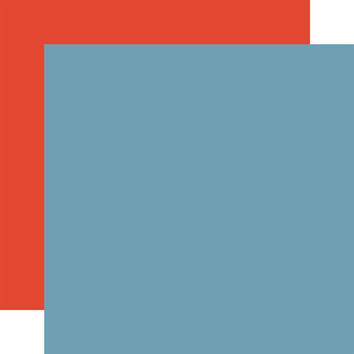 Echo Park - Little Things Mean A Lot Blue / Red 12x12 Coordinating Solid Paper (1 Sheet)