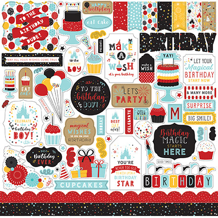 Echo Park Magical Birthday Boy Element Sticker