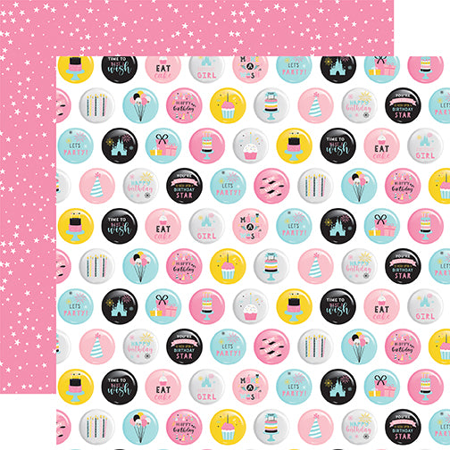 Echo Park Magical Birthday Girl: Eat Cake DS Paper (1 Sheet)