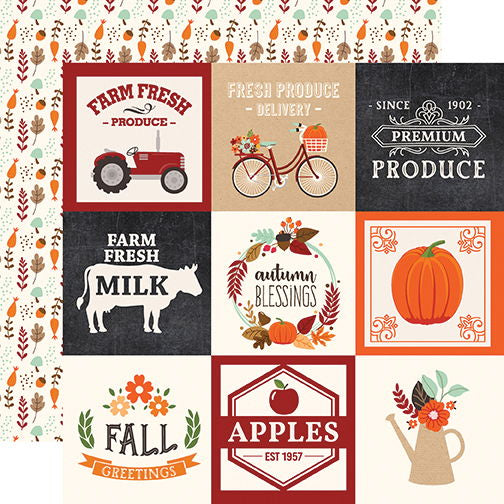 Echo Park My Favorite Fall -4x4 Journaling Cards 12x12 Paper