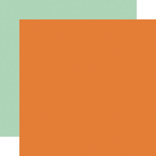 Echo Park My Favority Fall Orange / Mint -Coordinating Solid DS Paper (1 Sheet)