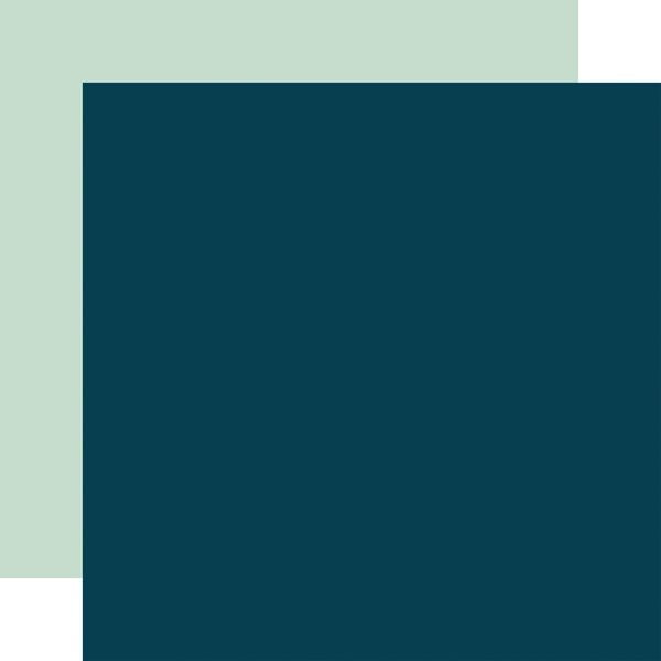 Echo Park Mom's Kitchen: Navy / Mint 12x12 Coordinating Solid (1 Sheet)