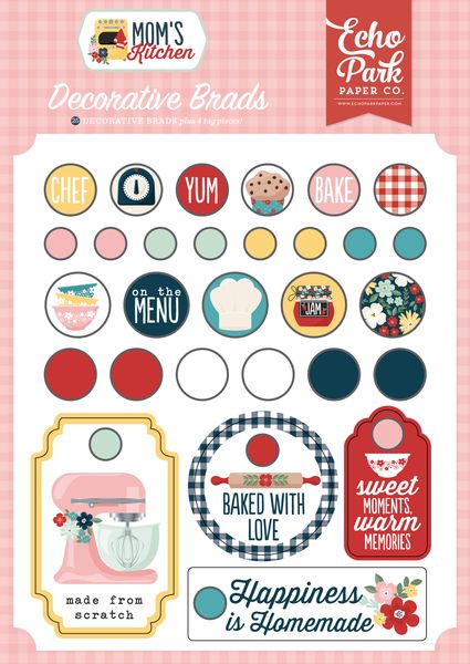 Echo Park Mom's Kitchen Decorative Brads