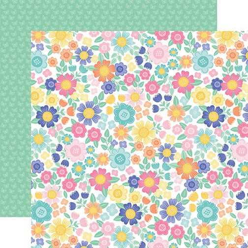 My Little Girl Bright Floral DS Paper (1 Sheet)