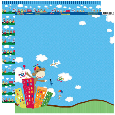 Reminisce Mky. Adventures: Zany Monkeys DS Paper (1 Sheet)