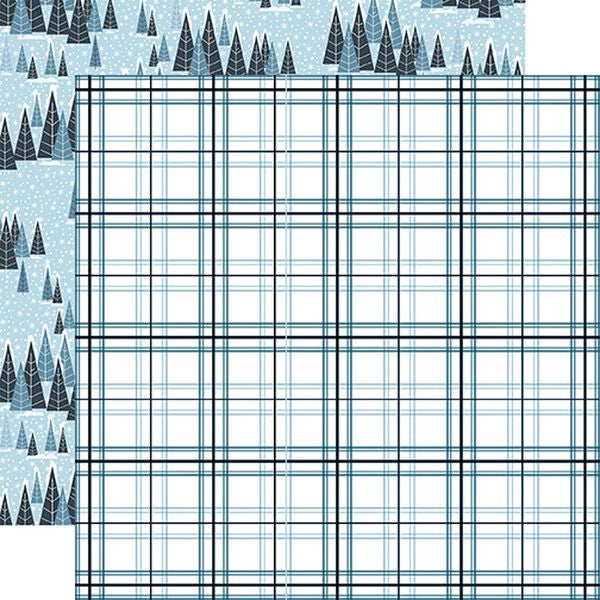 Echo Park Magic of Winter: Cold Plaid DS Paper (1 Sheet)