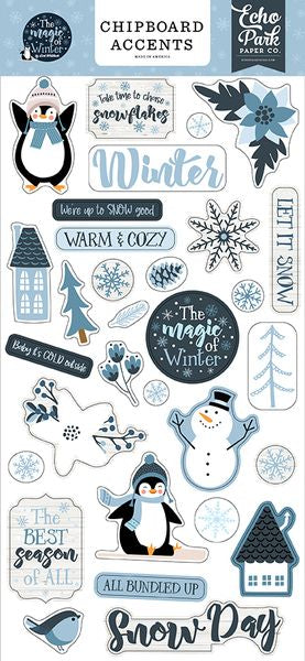 Echo Park Paper Company The Magic Of Winter Chipboard Accents
