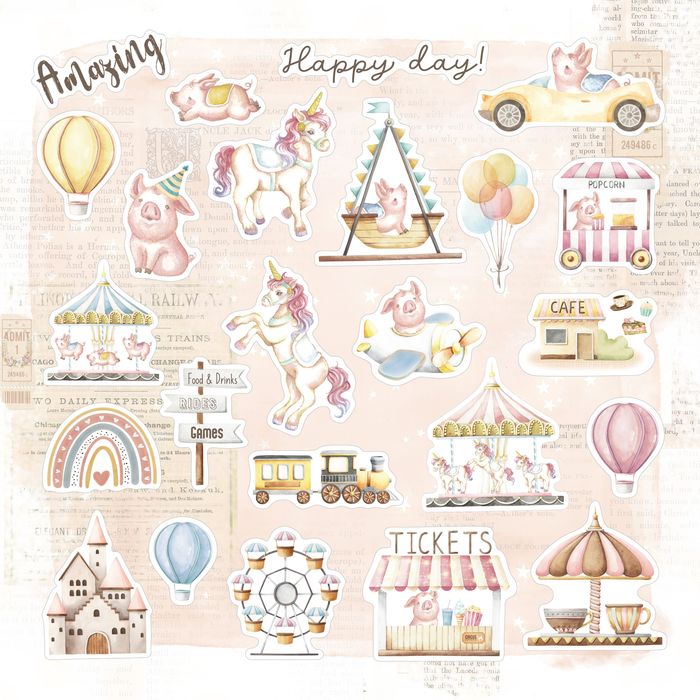 MP -Asuka Studio - Enjoy The Ride Ephemera Cardstock Die-Cuts 24/Pkg-
