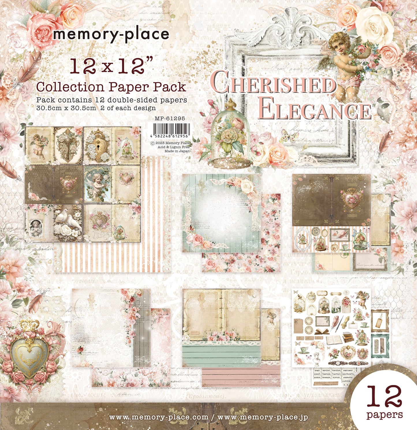 Memory Place Collection Pack 12"X12"-Cherished Elegance