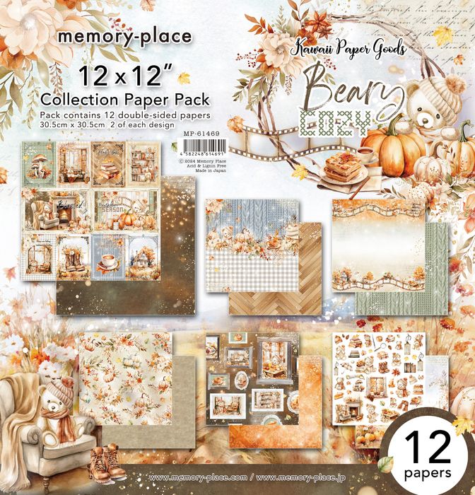 Memory Place Collection Pack 12"X12"-Beary Cozy