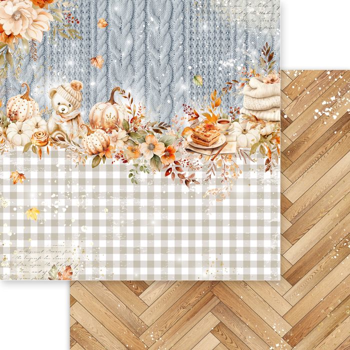 Beary Cozy Double-Sided Cardstock 12"X12"-Pumpkin Season