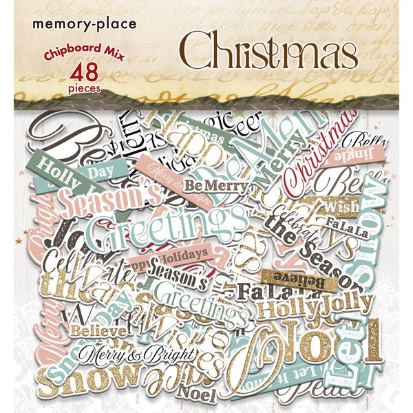 Memory Place Christmas Chipboard Mix