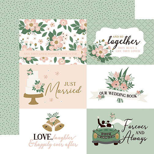 Marry Me 6x4 Journaling Cards 12x12 DS Patterned Paper (1 Sheet)