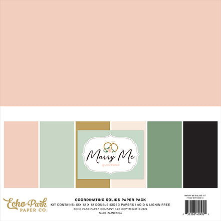 Echo Park Marry Me 12"X12" Solids Kit