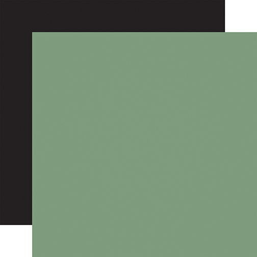 Marry Me Green / Black 12x12 Coordinating Solid Paper (1 Sheet)
