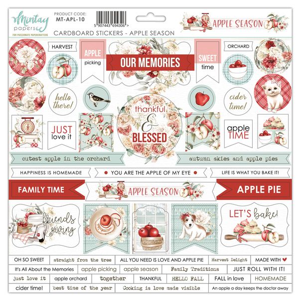DISC - Mintay Apple Season Cardboard Stickers