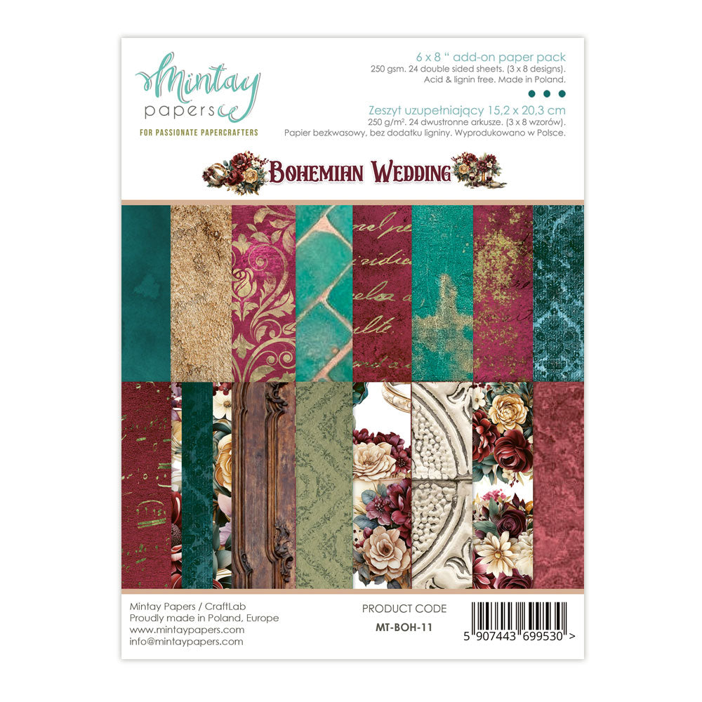 Mintay Bohemian Wedding 6 x 8 Add-On Paper Pad