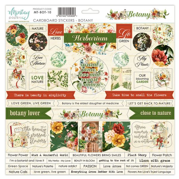 Mintay Botany Cardboard Stickers