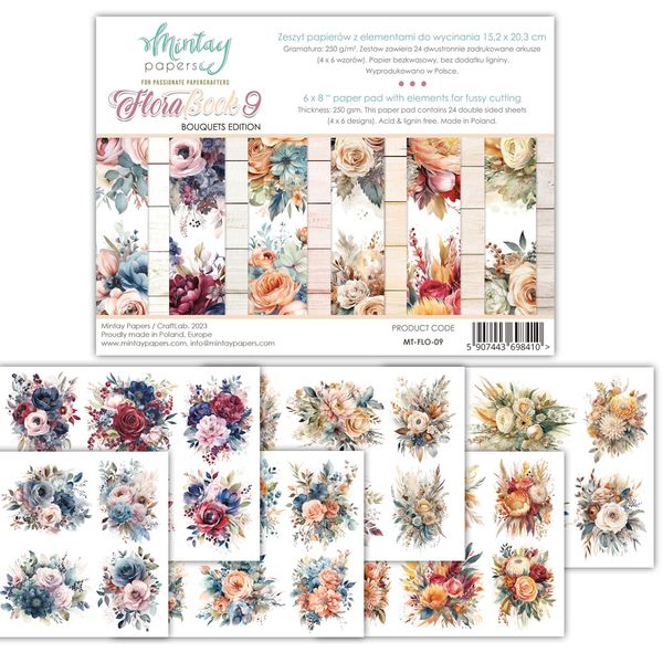 Mintay Flora 9 6 x 8 Book