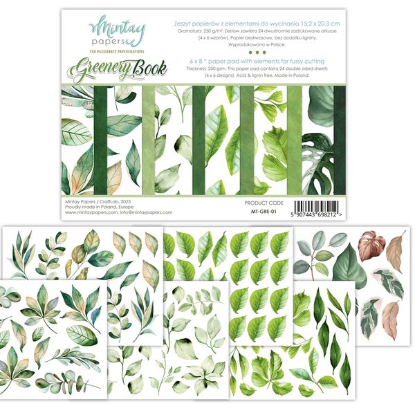 Mintay Greenery 6 x 8 Book