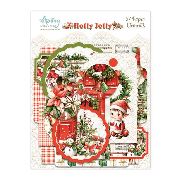Mintay Holly Jolly Paper Element, 27 pcs