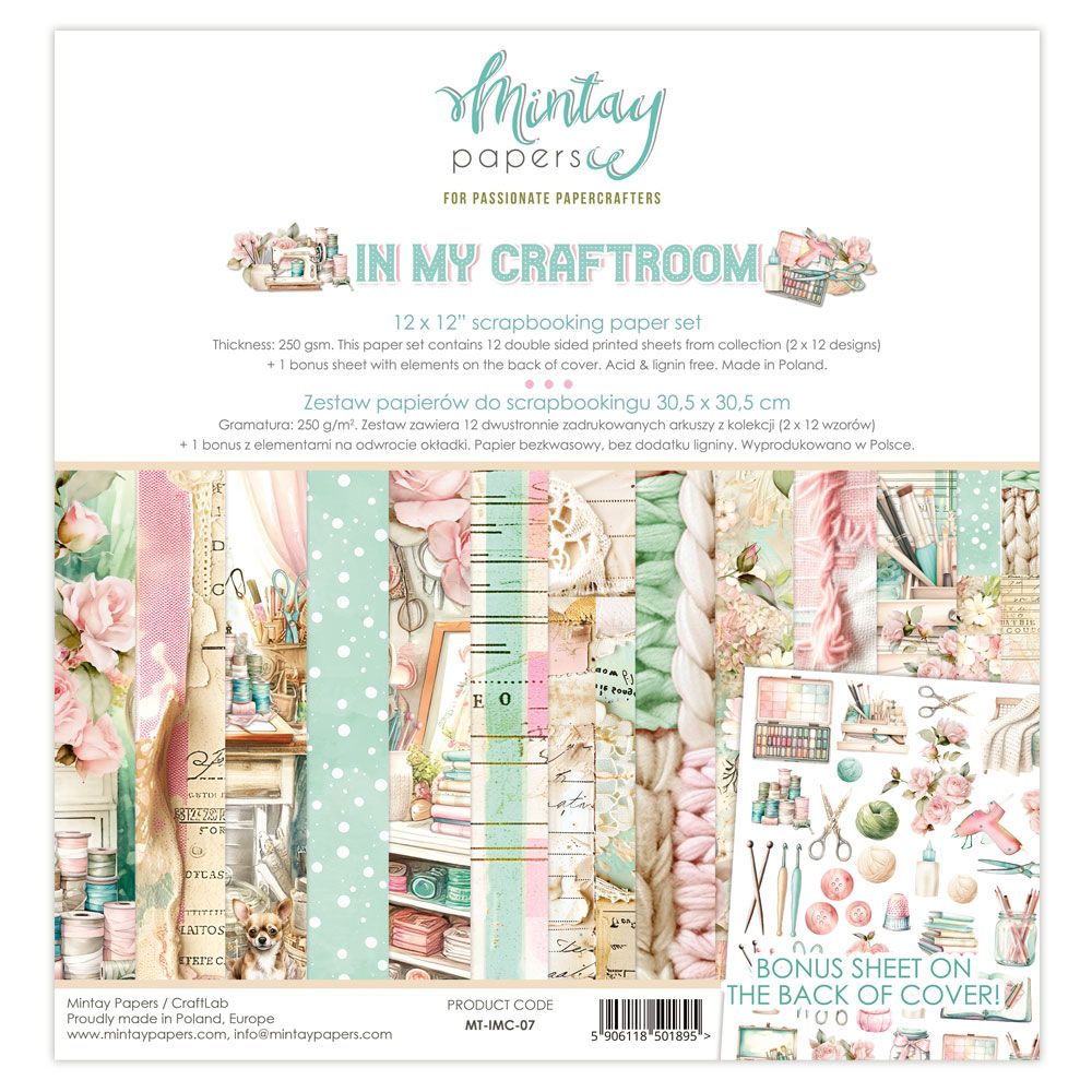 Mintay In My Craftroom 12 x 12 Paper Set