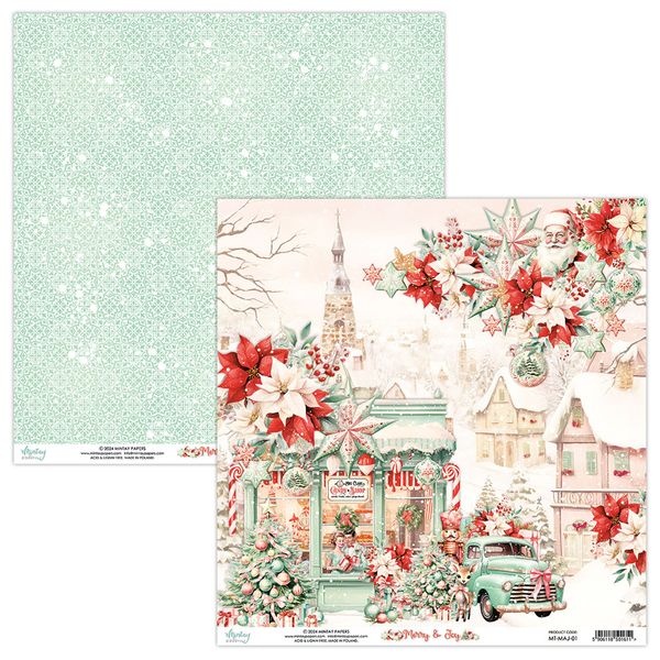 Mintay 12 x 12 Paper - Merry & Joy 01