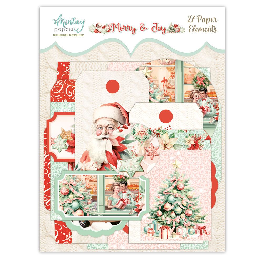 Mintay Merry & Joy Paper Elements, 27 pcs