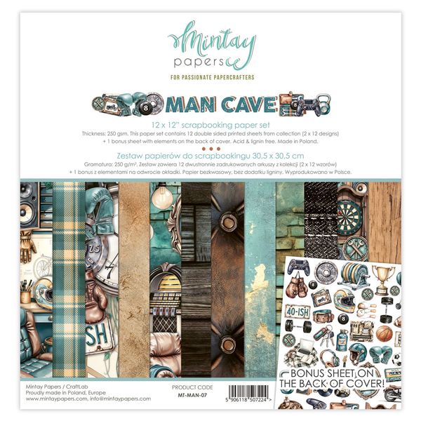 Mintay Man Cave 12 x 12 Paper Set