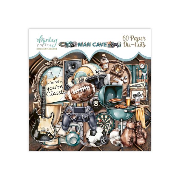 Mintay Man Cave Paper Die-Cuts, 60 pcs