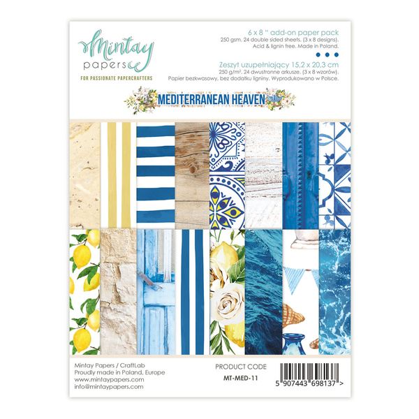 Mintay Mediterranean Heaven 6 x 8 Add-On Paper Pad