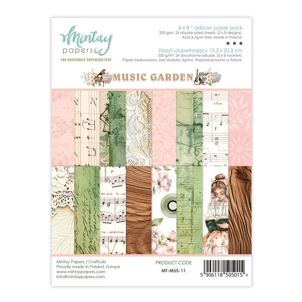 Mintay Music Garden 6 x 8 Add-On Paper Pad